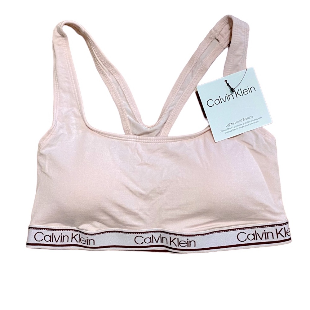 Calvin Klein Lightly Lined (padded) Pale Pink Bralette!  NWT!